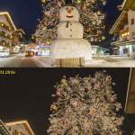 Marktplatz Wagrain mit und ohne Schneemann 2016